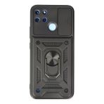 Mey İthalat® Realme C25y Kılıf Pars Lens Yüzüklü Silikon - Siyah