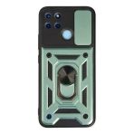 Mey İthalat® Realme C25y Kılıf Pars Lens Yüzüklü Silikon - Yeşil