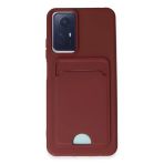 Mey İthalat® Redmi Note 12S Kılıf Kelvin Kartvizitli Silikon - Bordo