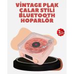Mey Ithalat® Retro Kristal Netliğinde Ses – Gece Işıklı Retro Bluetooth Hoparlör