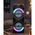 Mey Ithalat® Rgb Işıklı Taşınabilir Bluetooth Hoparlör Güçlü Stereo Ses