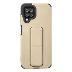Mey İthalat® Samsung Galaxy A22 Kılıf Mega Standlı Silikon - Gold
