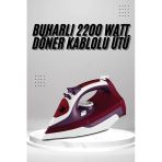 Mey İthalat® Seramik Tabanlı Kırmızı 2200 Watt Şok Buharlı Ütü