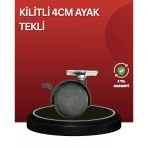 Mey İthalat® Sessiz Dönen Kilitli Mobilya Tekerleği 4 Cm
