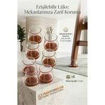Mey İthalat® Silent Keçe Tabanlı Şeffaf Sandalye Ayak Koruyucu 8'Li Set 723000