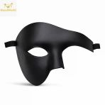 Mey İthalat® Siyah Yarım Erkek Maske – Phantom Parti &Amp; Balo Maskesi