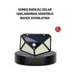 Mey İthalat® Solar Bahçe Lambası 100 Led Hareket Sensörlü Güneş Enerjili Aydınlatma