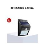 Mey İthalat® Solar Güneş Enerjili Hareket Sensörlü 4 Taraflı Bahçe Lambası – IP65 Su Geçirmez, 100 L