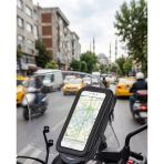 Mey Ithalat® Su Geçirmez Motosiklet Telefon Tutucu Evrensel Gidon Montaj Navigasyon Standı