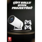 Mey İthalat® Taşınabilir Android Projeksiyon Ayaklı Çift Kollu 4K Çözünürlüklü Sinema Projeksiyonu