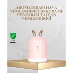 Mey Ithalat® Tavşan Kulak Tasarımlı 200 ml USB Aroma Difüzör ve Hava Nemlendirici