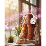 Mey İthalat® Tavşan Kulaklı Bluetooth Kulaklık Şarjlı Kablosuz Stereo Ses