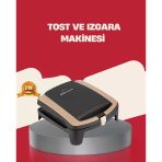 Mey İthalat® Tost Makinesi Yapışmaz Plaka 1500 Watt Güçlü