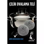 Mey İthalat® Transformacion Çelik Bulaşık Ovalama Teli 4 Adet 715602