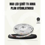 Mey Ithalat® Tv Arkası LED Şerit Işık Otomatik Açma Kapama Özellikli 2mt