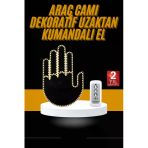 Mey İthalat® Uzaktan Kumandalı Araba Parmak Hareketi Işığı Parmak Işığı Led Araba Arka Pencere