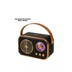 Mey İthalat® Vintage Bluetooth Radyo – Tf Kart Ve Fm Destekli Taşınabilir Nostaljik Model