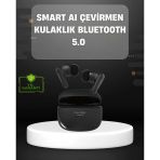 Mey İthalat® Yapay Zeka Destekli Bluetooth Kulaklık Anlık Çeviri ve Gürültü Engelleme