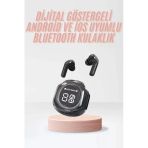 Mey İthalat® Yeni Nesil Bluetooth Kulaklık Dijital Göstergeli Dokunmatik 5.3 Kablosuz
