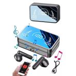 Mey İthalat® Yeni Nesil Kablosuz Kulaklık Aynalı Özellikli Bluetooth Bağlantılı Dijital Göstergeli