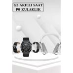 Mey İthalat® Yeni Nesil Sesli Görüşme Akıllı Saat Ve Powerbank Çoklu Şarj Girişli Bluetooth Kulaklık Nabız Ölçer