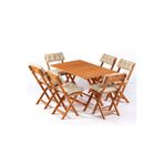 Meya Dekor 6+1 Minderli Balkon Bahçe Mutfak Bistro Set Katlanır Masa-sandalye