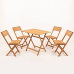 Meya Dekor MYB07 Bistro Set 4+1 Katlanabilir Masa Sandalye Takımı