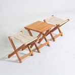 Meya Dekor MYM07 2+1 Tabure Set Krem
