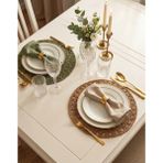 Meya Design 2'li El Örgüsü Kağıt Ip Supla Seti - 34X34 cm - 34 x 34 - Haki - Bej