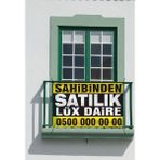 Meyart 300X100 cm Sahibinden Satılık Dijital Baskı Branda - Kişiye Özel Baskılı - Sarı - Siyah