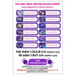 MeyArt Ajans 170 ADET UZAY TEMALI KİŞİYE ÖZEL OKUL İSİM ETİKETİ SETİ-sticker MAUTOE-10001