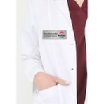 Meyart Gümüş Metal Yaka Isimliği Mıknatıslı Kişiye Özel Logolu - 7x3 cm