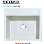 Meyesin Granit Evye Krem Tek Gözlü Mutfak Evyesi 50 x 55 Cm.