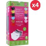 Meymed 4 Katlı Renkli 12 4 Adet Partikül Filtreli Yarım Maske