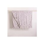 MEYN COLLECTİON 100x180 Pamuk/bambu Ipliği Boyalı Jakarlı Yaprak Desenli Bez Peştemal Plaj,sauna,hamam,yoga,havuz Lila 100 x 180