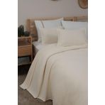 MEYN COLLECTİON Çift Kişilik Çok Amaçlı Deluxe Pike Yatak Örtüsü Ve Yastık Kılıfı *YASTIK HEDİYELİ* KREM 220 x 240