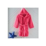 MEYN COLLECTİON Çocuk Welsoft Peluş Kapşonlu Sabahlık Pembe 7-8 Yaş