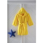 MEYN COLLECTİON Çocuk Welsoft Peluş Kapşonlu Sabahlık SARI 3-4 Yaş