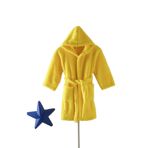 MEYN COLLECTİON Çocuk Welsoft Peluş Kapşonlu Sabahlık SARI 7-8 Yaş