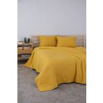 MEYN COLLECTİON Çok Amaçlı Hediyelik Çeyizlik Çift Kişilik Pike Yatak Örtüsü Ve Yastık Kılıfı SARI 220 x 240