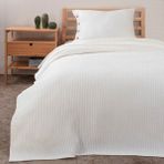 Meyn Collection Genç Odası Çok Amaçlı Tek Kişilik Pike Yatak Örtüsü ve Yastık Kılıfı - 160 x 230 cm - Ekru