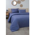 MEYN COLLECTİON SATEN ÇİFT KİŞİLİK ÇİZGİLİ NEVRESİM TAKIMI LACİVERT ÇİZGİLİ 200 x 220