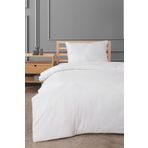 MEYN COLLECTİON SATEN TEK KİŞİLİK ÇİZGİLİ NEVRESİM TAKIMI BEYAZ ÇİZGİLİ 160 x 200