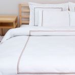Meyn Collection Tek Kişilik Pamuk Saten Piko Nakışlı Hediyelik Çeyizlik Nevresim Takımı - 160 x 200 cm - Açık Kahverengi