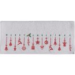 Meyn Collection Yılbaşı Temalı Nakışlı Hediyelik 50X90 Tekli El Havlusu - Beyaz - 50 x 90 cm