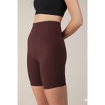 meyou bags Kadın Yüksek Bel Toparlayıcı Etkili Sıkılaştırıcı Fitilli Kumaş Günlük Ve Spor Biker Kısa Tayt