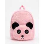 Meyra Accessories pembe panda Çocuk Sırt Çantası Peluş Yumuşakcık Pandalı Karekterli Sırt Çantası okul öncesi hediyelik - Pembe - Siyah