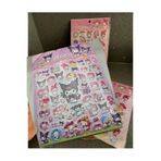 Meyra Accessories sanrio 1adet kawaii büyük boy kabartmalı sticker 55 adet sticker ve boyama kağıdı lüx sevimli