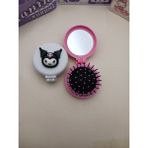 Meyra Accessories Sanrio Kawaii Aynalı Tarak Kapaklı Mini Çep Ayna ve Tarak Lüx Hediyelik Ürünler - 12cm - beyaz kuromi
