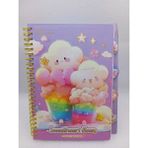 Meyra Accessories Sanrio Renkli Bulut Baskılı A5 Notebook Ajanda 2025 Haftalık Spiralli Not Defteri Sevimli Hediyelik - Mor